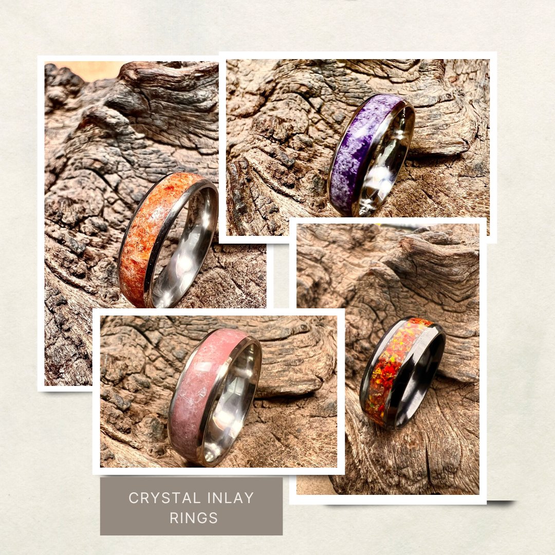 Crystal Inlay Rings